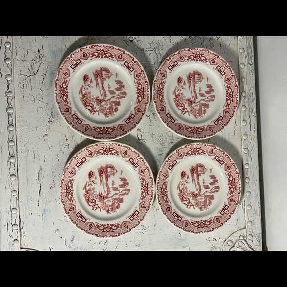 4 Royal Swan English Canton 71/8” Bread Plates - Picture 2 of 10